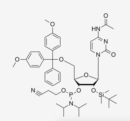 N4-Ac-5'-O--2'-O-TBDMS-C-CE Nucleotide sửa đổi Ac-rC Phosphoramidite C47H64N5O9PSi CAS 121058-88-6