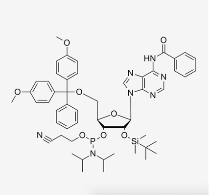 HPLC ≥98% -2'-O-TBDMS-A (Bz) -CE-Phosphoramidite TBDMS Thuốc thử CAS 104992-55-4