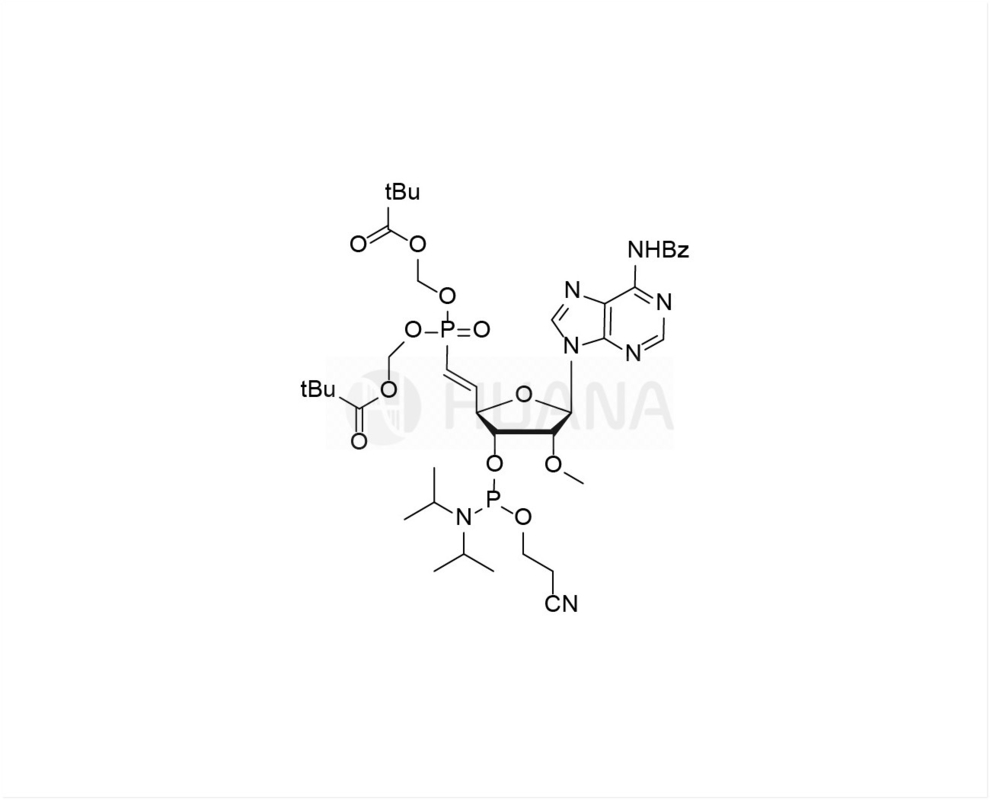 5'-POM-(E) - vinyl phosphonate-2'-O-Me-rA(Bz)-3'-CE-Phosphoramidite