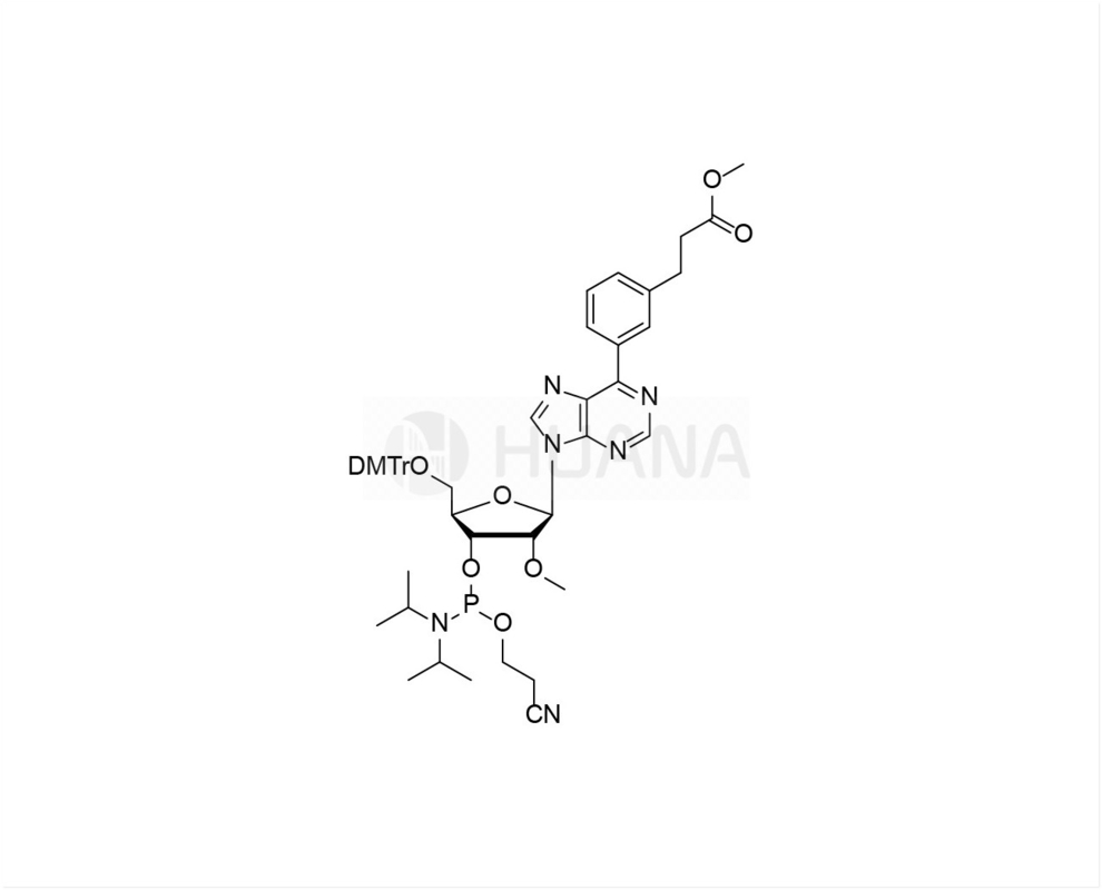 DMTr-2'-O-Me-6-Deamino-6- ((m-benzenepropanoic acid methyl ester) -rA-3'-CE-Phosphoramidite