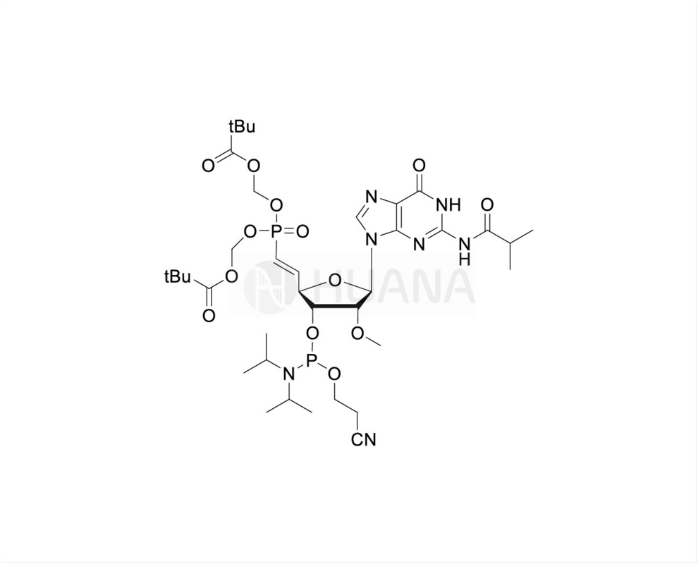 5'-POM- ((E) - vinyl phosphonate-2'-O-Me-rG ((iBu)-3'-CE-Phosphoramidite